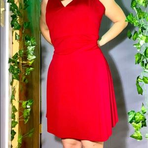 very simple red dress